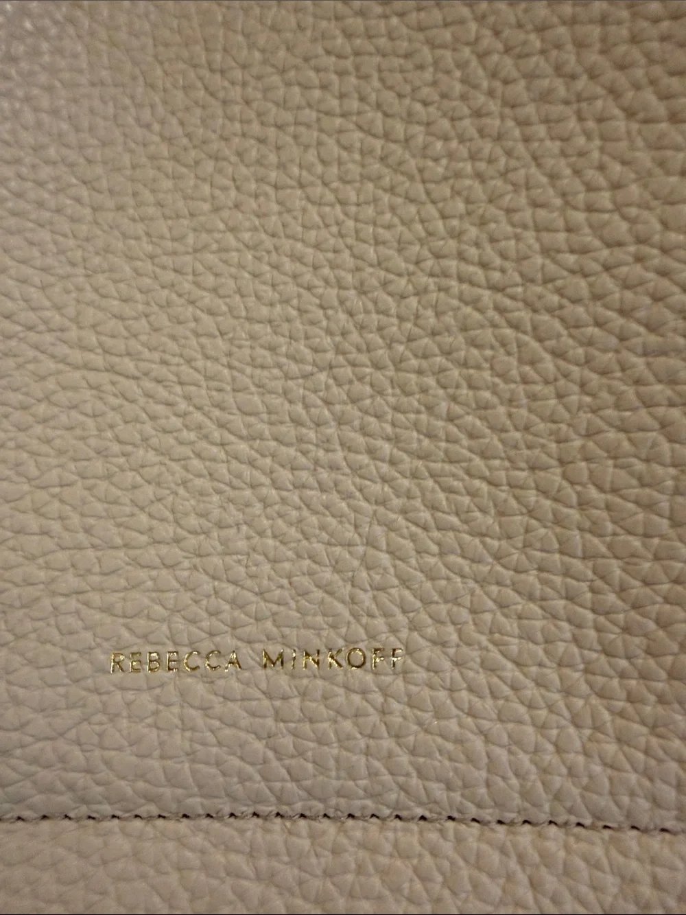Rebecca Minkoff Cream Pebbled Leather Hobo Shoulder Bag